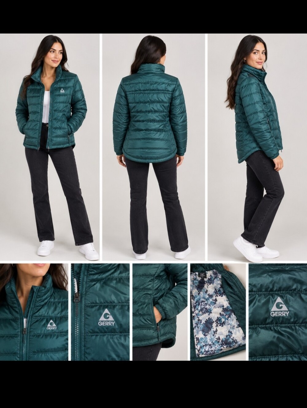 Gerry Weber Women's Teal Quilted Packable Puffer Jacket